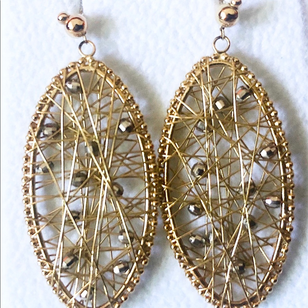 Solid Gold Oval Earring